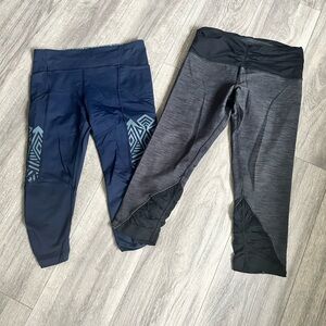 Lululemon Athletica Blue and Gray Leggings for Active Wear
